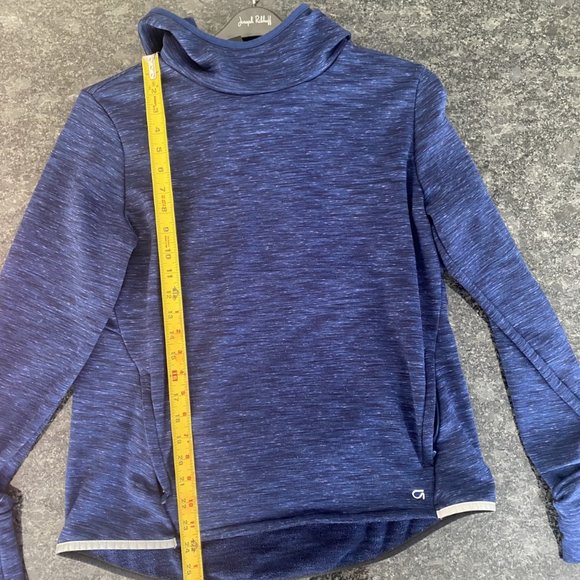 Gap Fit Starry Night Blue Spacedye Pullover Hoodie Size L /Reflective Hem - Picture 8 of 12